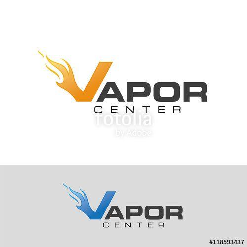 Vapor Logo - E Cigarette Vapor Logo Design Vector Stock Image And Royalty Free