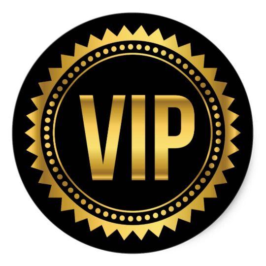 Black VIP Logo - Gold and Black Round Spikes VIP Party Pass Classic Round Sticker