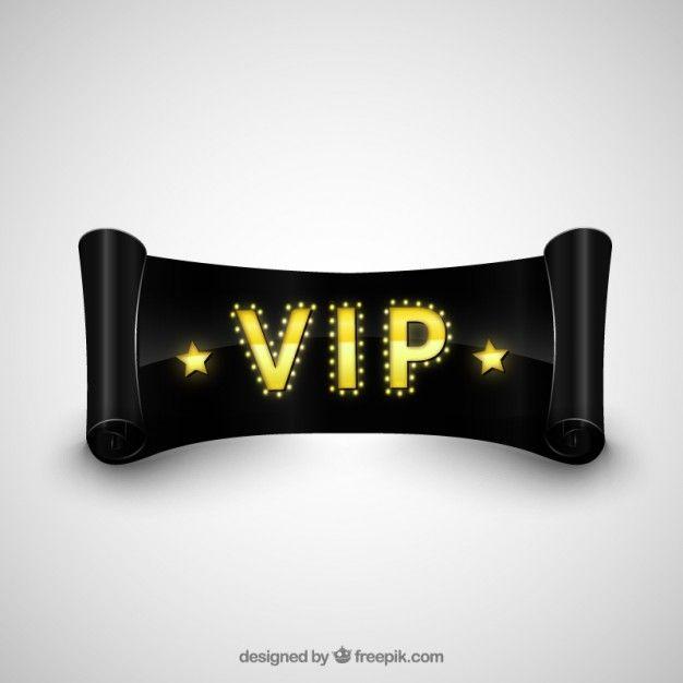 Black VIP Logo - Vip black ribbon Vector