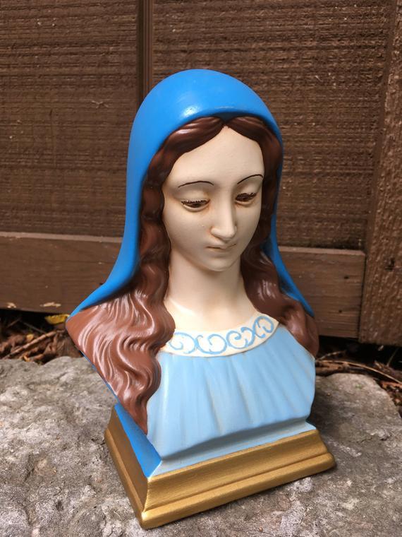 Lady with Blue Head Logo - Lovely Lady with Blue Head Shawl Figurine Statue Woman with | Etsy