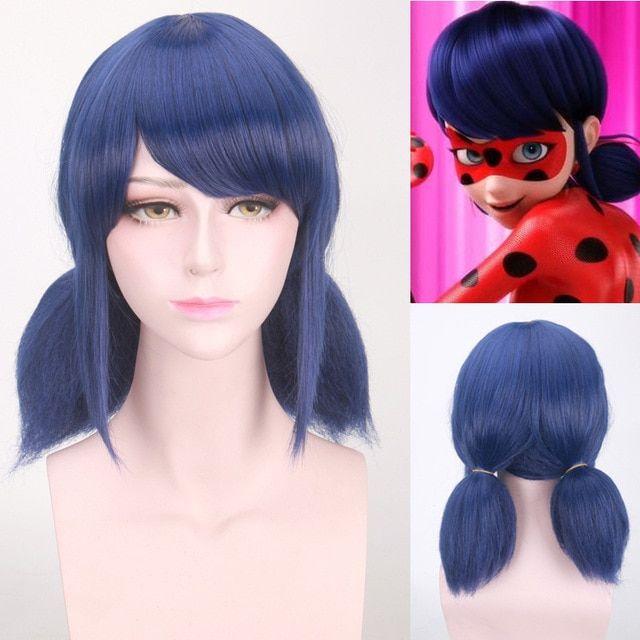 Lady with Blue Head Logo - New Miraculous Ladybug Girl Lady Blue Double Ponytail Cosplay