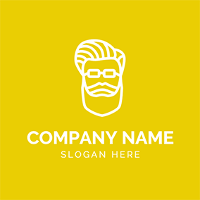 Yellow and White Logo - Free Face Logo Designs. DesignEvo Logo Maker