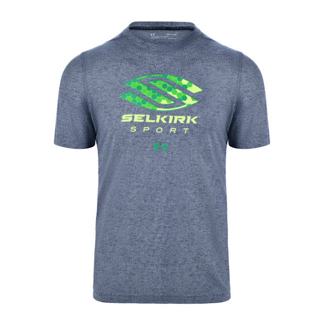 Navy and Green Logo - Selkirk Sport UA Performance Men's T-shirt by Under Armour Navy W ...