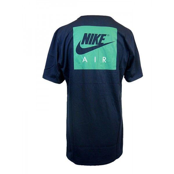 Navy and Green Logo - Nike Air Back Logo T-Shirt Navy-Green : Butterworths of Rochdale