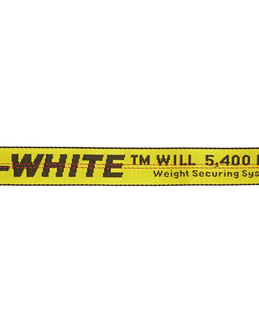 White Yellow Logo - OFF-WHITE Yellow Industrial Belt · VERGLE