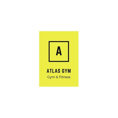 Yellow and White Logo - White and Bright Yellow Fitness Logo - Templates by Canva
