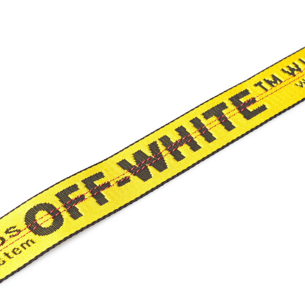 Yellow and White Logo - Industrial belt from the S/S2018 Off-White c/o Virgil Abloh ...