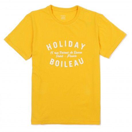 Yellow and White Logo - Kapok Holiday tee shirt holiday yellow white logo