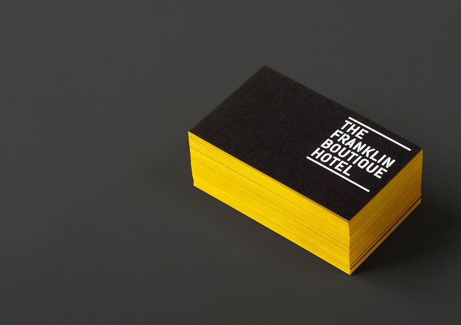 Yellow and White Logo - Brand Identity for The Franklin Boutique Hotel - BP&O