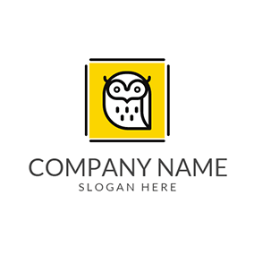 Yellow and White Logo - Free Owl Logo Designs. DesignEvo Logo Maker