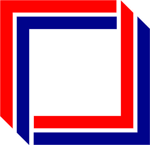 Red and Blue Square Logo - Dillan Marsh