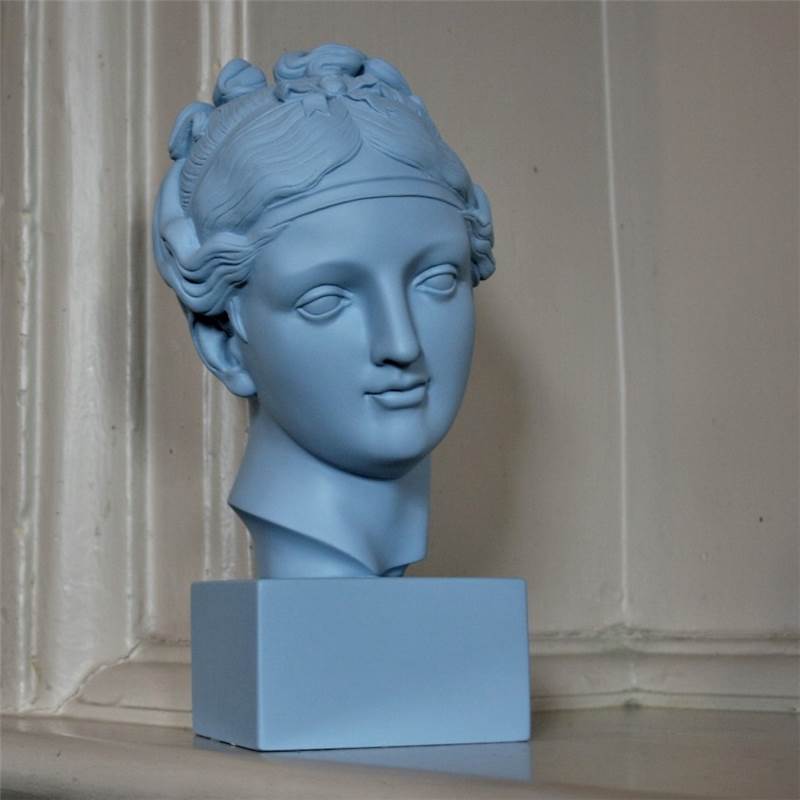 Lady with Blue Head Logo - Classical Lady Head - reproduction of model by Rudolph Schadow