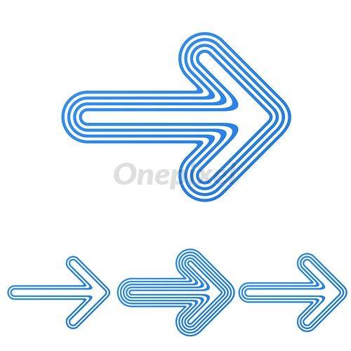 Blue Arrow Football Logo - Blue line arrow logo design set - 3917875 | Onepixel