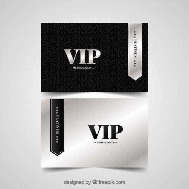 Black VIP Logo - Silver and black vip cards Vector