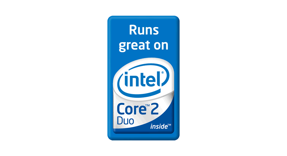 Intel Core 2 Duo Logo - Runs great on Intel Core 2 Duo inside Logo Download