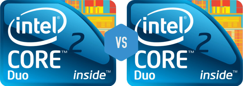 Intel Core 2 Duo Logo - Intel Core2 Duo T9900 vs P7450