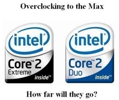 Intel Core 2 Duo Logo - Overclocking Intel Core 2 Processors - How far will they go?