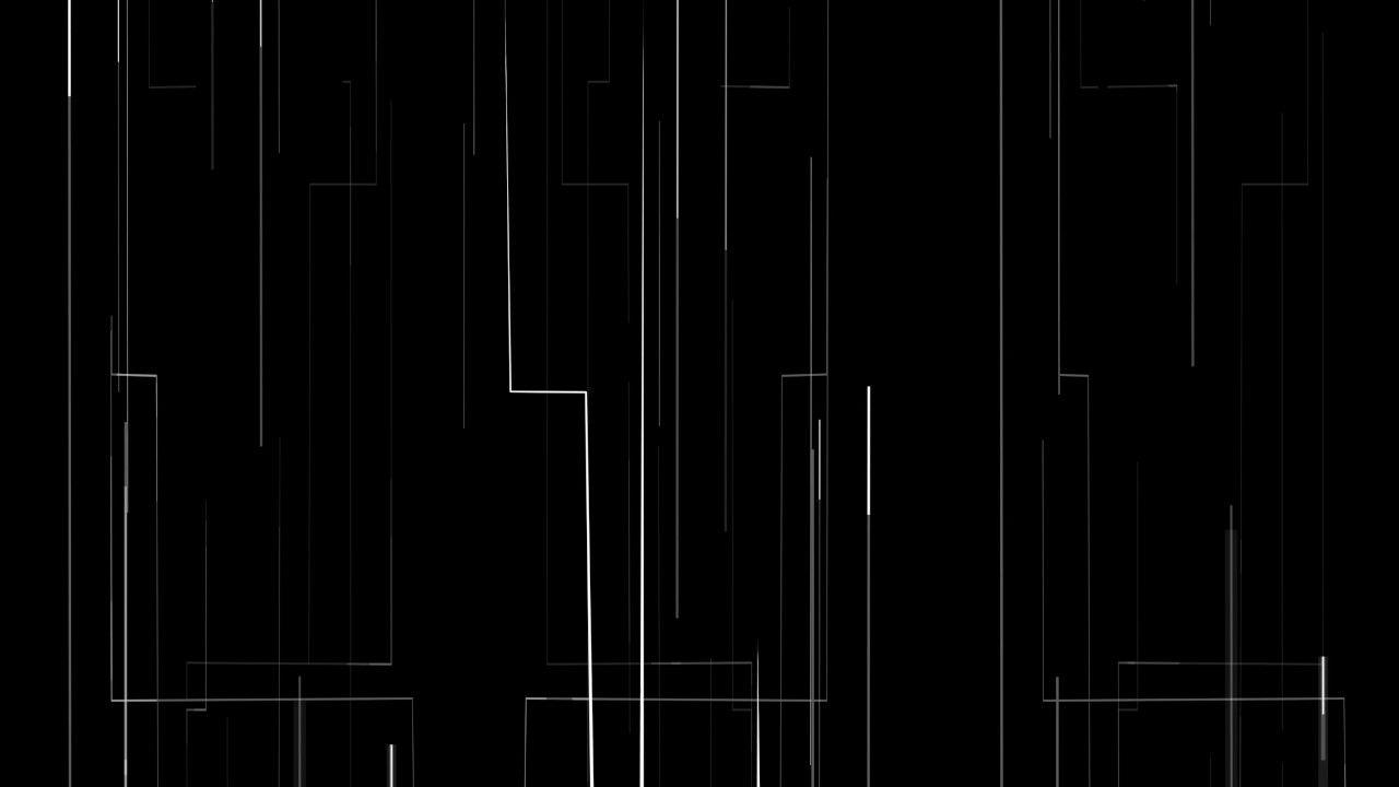 Black and White Lines Logo - Digital White Lines MovingK Relaxing Screensaver