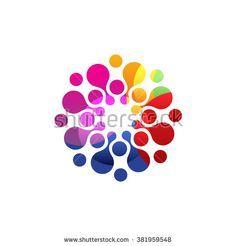Colorful Circle Logo - Color Circles Network Logo for Business. Graphics and Illustrations