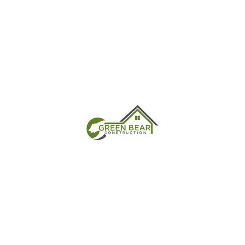 White and Green Bear Logo - Green Bear Construction needs an identity!. Logo design contest
