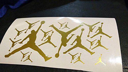 Gold Jumpman Logo - Amazon.com: 19 Assorted Gold - Air Jordan - Jumpman Logo Vinyl Label ...