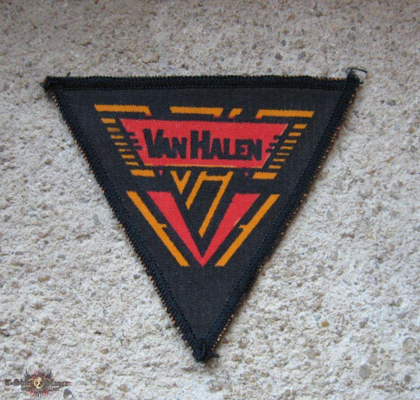 Vintage Triangle Logo - VAN HALEN red & yellow logo vintage triangle printed patch ...