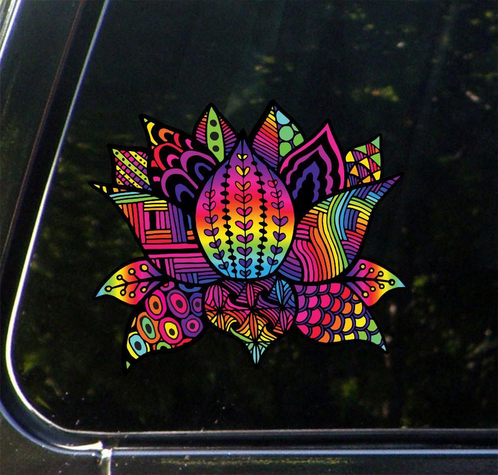 Rainbow Lotus Flowers Logo - The Decal Store.com - by Yadda-Yadda Design Co. - CLR:CAR ...