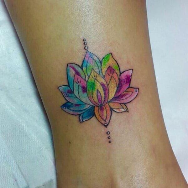 Rainbow Lotus Flowers Logo - Best Lotus Flower Tattoo Designs + Meanings 2019 Update