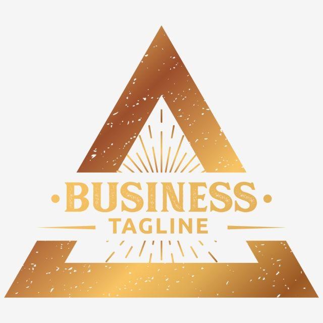 Vintage Triangle Logo - gold logo vintage triangle Template for Free Download on Pngtree
