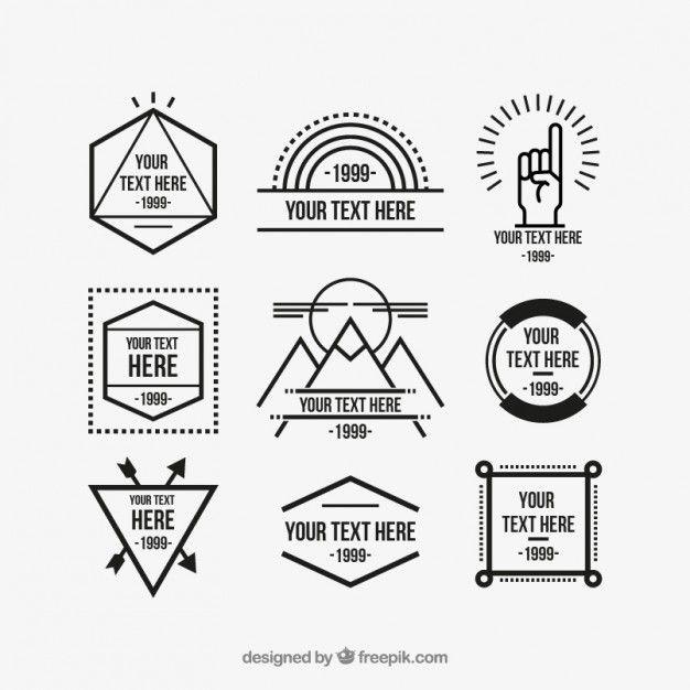 Vintage Triangle Logo - Free Vector Hipster Logo Template Sets