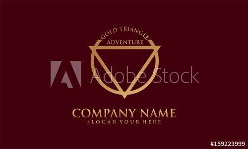 Vintage Triangle Logo - vintage gold triangle logo - Buy this stock vector and explore ...