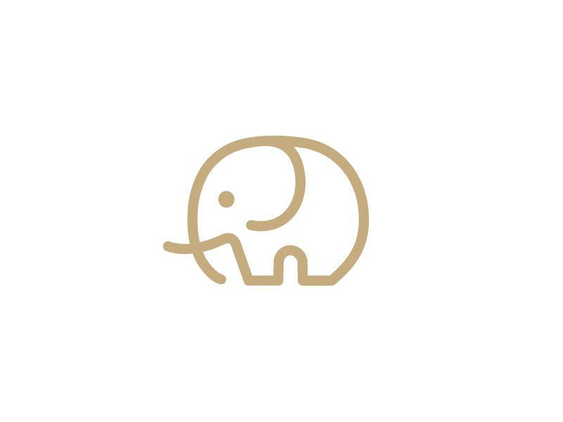 Cute Elephant Logo - I want this Minimalist Elephant to keep my mom with me no matter