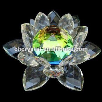 Rainbow Lotus Flowers Logo - Rainbow Glass Crystal Lotus Flower, Rainbow Lotus Flower Ornament