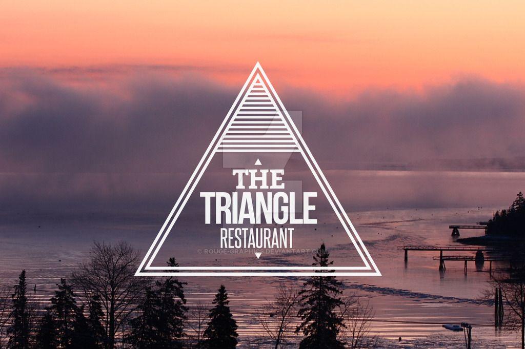 Vintage Triangle Logo - The Triangle Restaurant PSD By Rouge Graphics