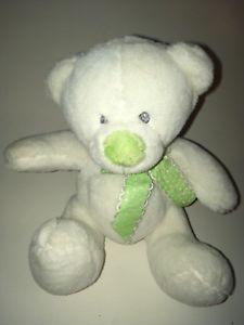 White and Green Bear Logo - Baby GANZ White And Green Bear 8 Plush Stuffed Animal