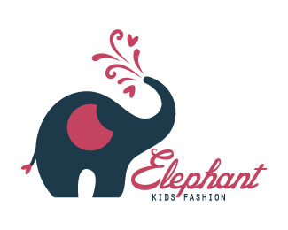 Cute Elephant Logo - Elephant Designed