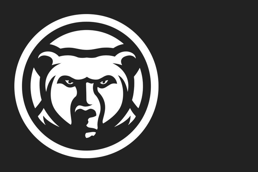White and Green Bear Logo - Black Bear Athletics. Pennsylvania Highlands Community College