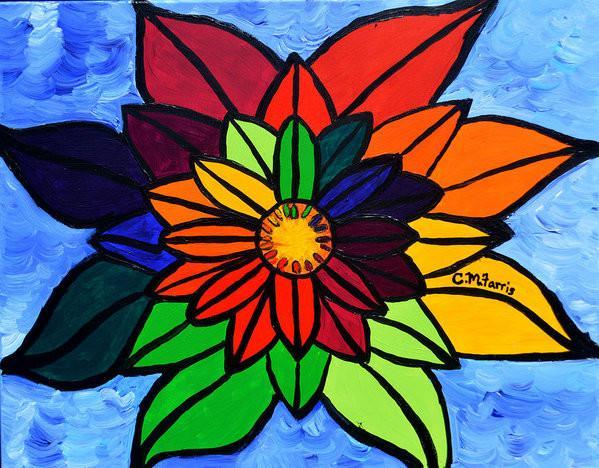 Rainbow Lotus Flowers Logo - Rainbow Lotus Flower - Art Print – CMFarris Fine Art