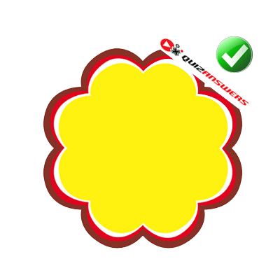 Yellow Flower Red Outline Company Logo - Yellow Flower With Red Outline Logo - Logo Vector Online 2019