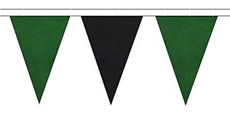 Dark Green Triangle Flag Logo - Amazon.com : Dark Green and Black Triangular String Flag Material ...