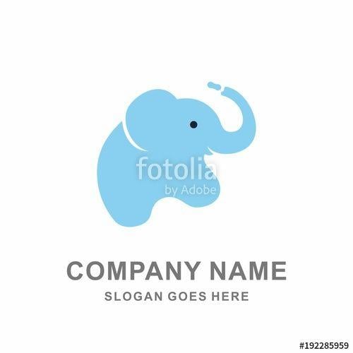 Cute Elephant Logo - Logo Animal Cartoon Cute Baby Childcare Fashion Funny Elephant Happy