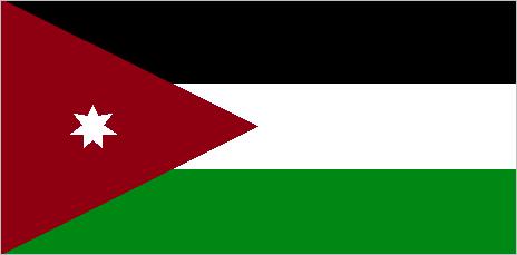 Dark Green Triangle Flag Logo - Flag of Jordan