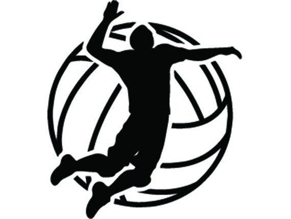 Black and White Volleyball Logo - Volleyball Logo 6 Male Mens Boys Ball Player Sport Team Sport | Etsy