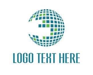 Grid Globe Logo - Logo Maker this Globe Grid Logo Template Instantly
