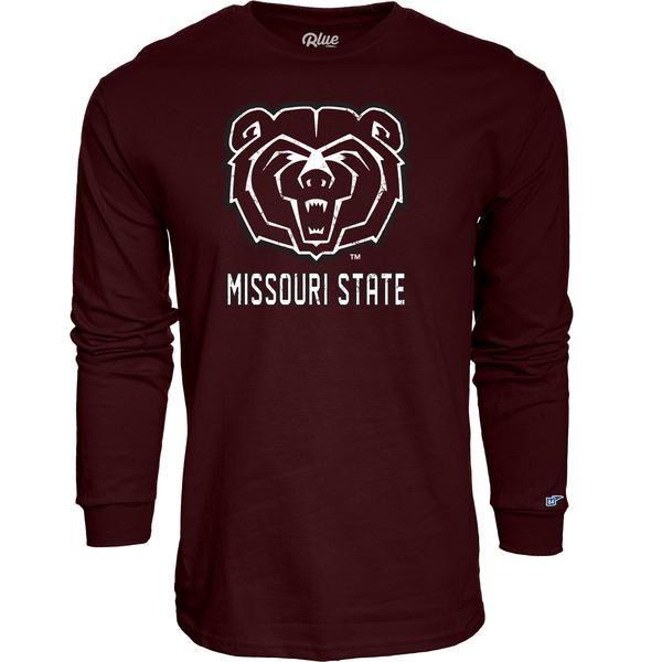 Missouri Clothing Logo - Missouri State University Big Logo Long Sleeve T Shirt By Blue 84