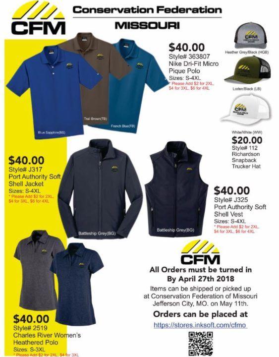 Missouri Clothing Logo - CFM Offers New Apparel Options With Logo. Conservation Federation