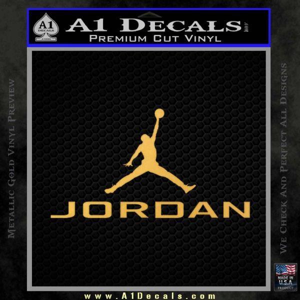 Gold Jumpman Logo - Michael Jordan Jumpman Full Decal Sticker 23 » A1 Decals