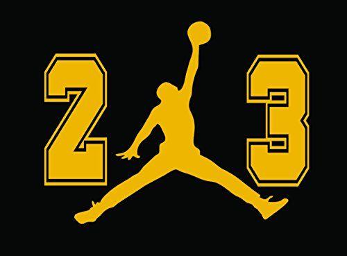 Gold Jumpman Logo - Amazon.com: 23 Flight Jordan Jumpman Logo Huge AIR Vinyl Decal ...