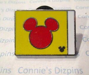 Yellow with Red Outline Logo - HIDDEN MICKEY - RED HEAD EARS YELLOW FLAG FACE Outline Disney LOGO ...