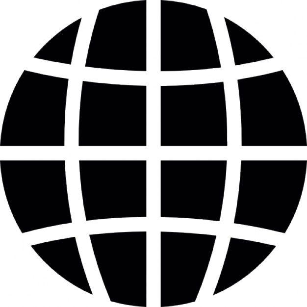 Grid Globe Logo - Globe Silhouette Logo. Great free clipart, silhouette, coloring